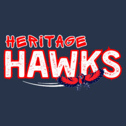 Heritage Hawks on a Port & Co™ - Core Fleece Crewneck Sweatshirt Design
