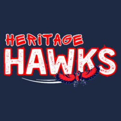Heritage Hawks on a Port & Co™ 50/50 - Core Blend Tee Design