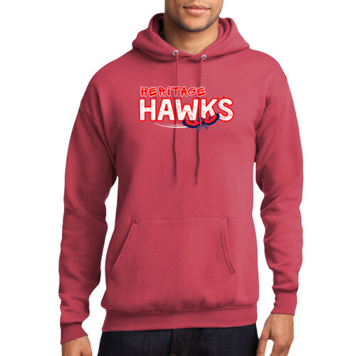 Heritage Hawks on a Port & Co™ - Core Fleece Pullover Hooded Sweatshirt Thumbnail