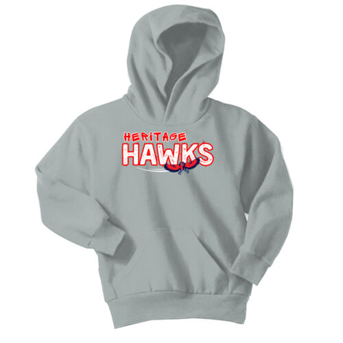 Heritage Hawks on a Port & Co™ - Youth Core Fleece Pullover Hooded Sweatshirt Thumbnail
