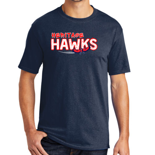 Heritage Hawks on a Port & Co™ 50/50 - Core Blend Tee Thumbnail