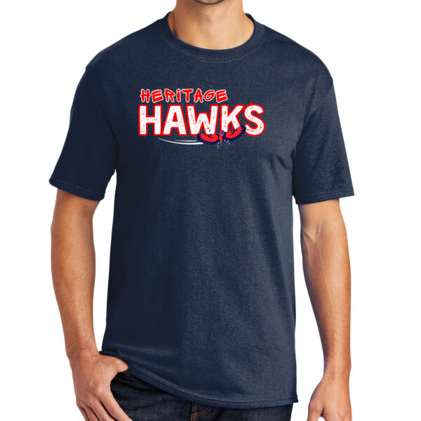 Heritage Hawks on a Port & Co™ 50/50 - Core Blend Tee Thumbnail
