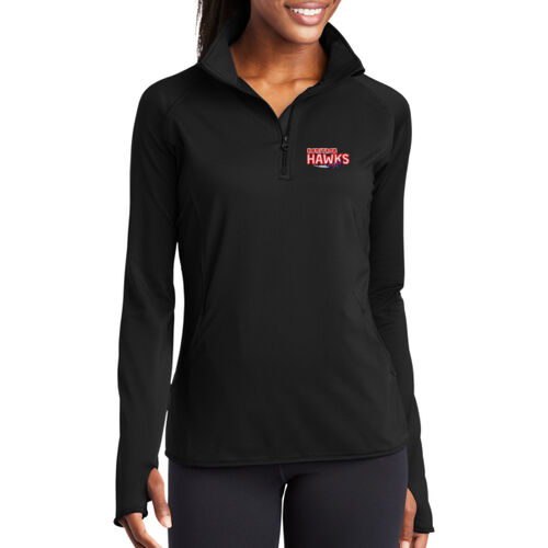 Heritage Hawks Logo Embroidered on a Sport-Tek® - Women's Sport Wick ® Stretch 1/4 Zip Pullover Thumbnail