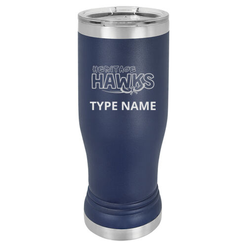 Heritage Hawks Logo Engraved on a Polar Camel® - 14 oz. Vacuum Insulated Pilsner with Lid Thumbnail