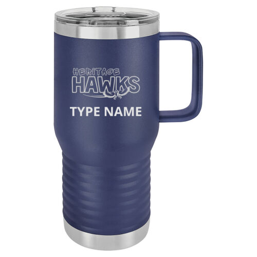 Heritage Hawks Logo Engraved on a Polar Camel® - 20 oz.Travel Mug Vacuum Insulated with Slider Lid Thumbnail