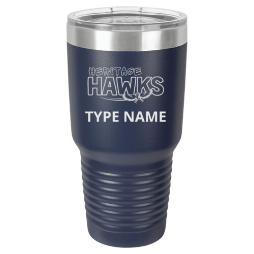 Heritage Hawks Logo Engraved on a Polar Camel® - 30 oz Tumbler Vacuum Insulated with Slider Lid Thumbnail