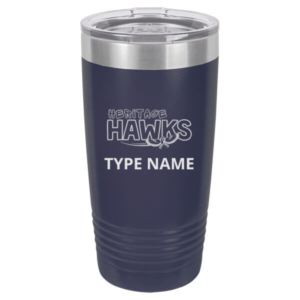 Heritage Hawks Logo Engraved on a Polar Camel® - 20 oz Tumbler Vacuum Insulated with Slider Lid Thumbnail