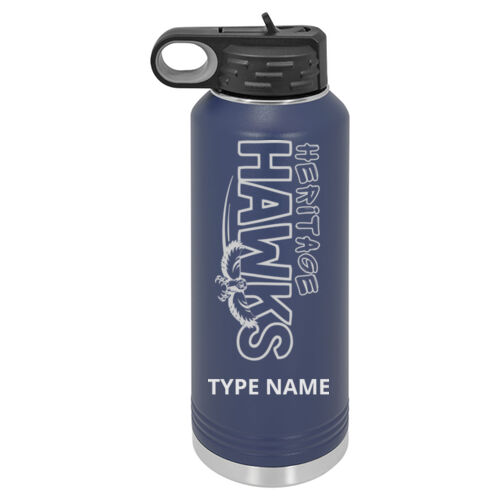 Heritage Hawks Logo Engraved on a Polar Camel® - 40 oz. Water Bottle Vacuum Insulation Thumbnail