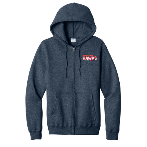 Heritage Hawks on a Port & Co™ - Core Fleece Full Zip Hooded Sweatshirt Thumbnail